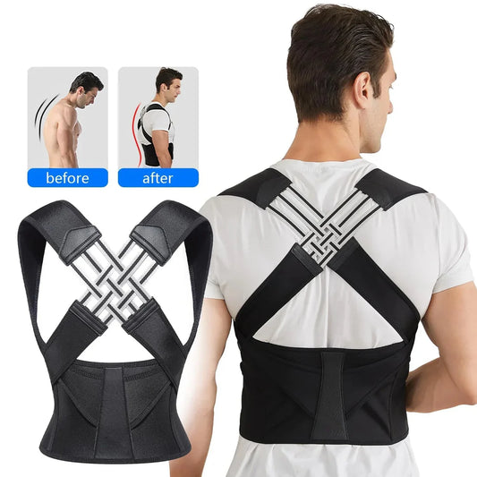 Posture Corrector Back Support Belt for back pain relief | Improve Sitting & Standing posture| Lightweight, Comfortable & Breathable